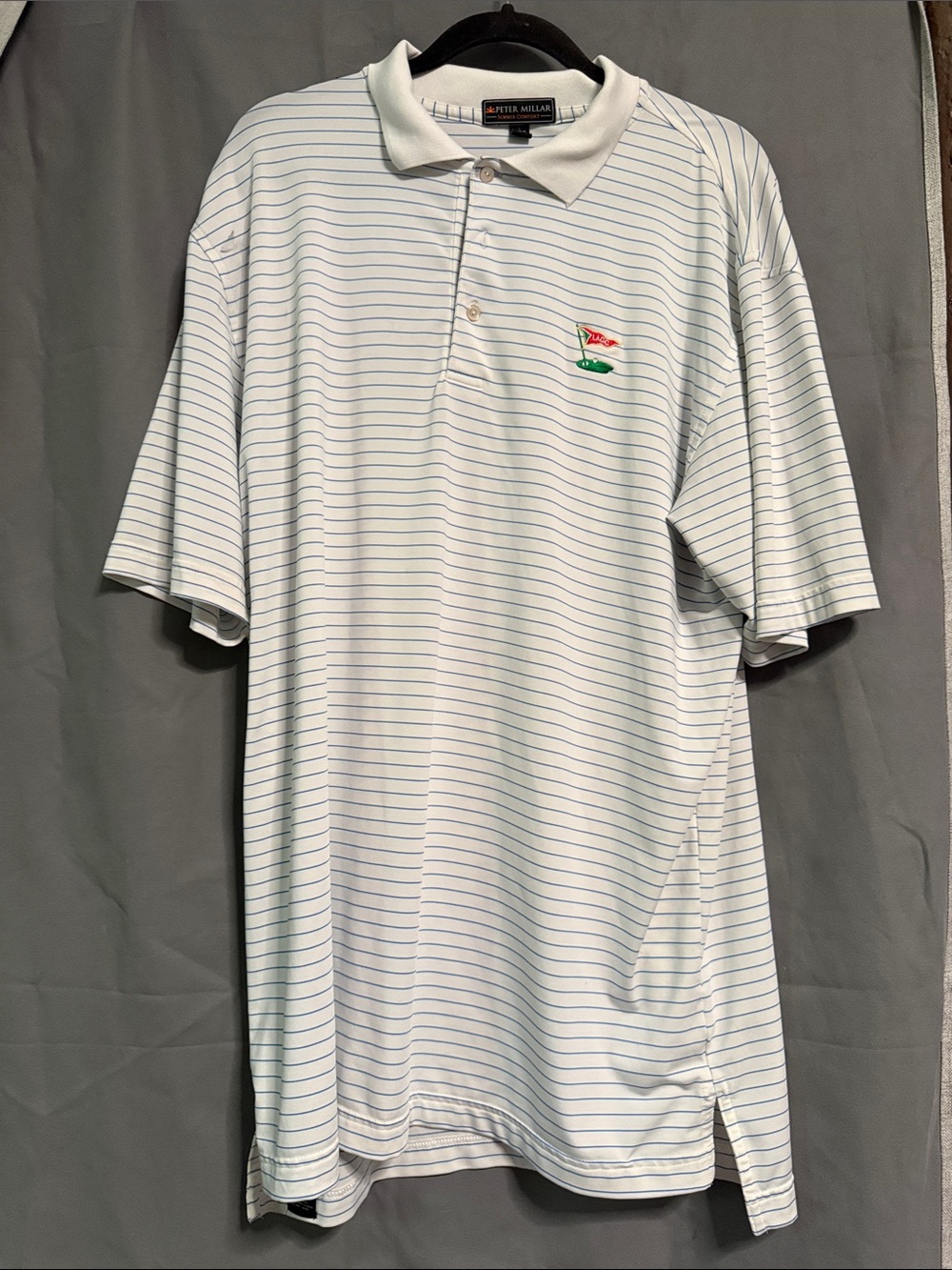 Peter Millar Men’s White Striped Polo Shirt